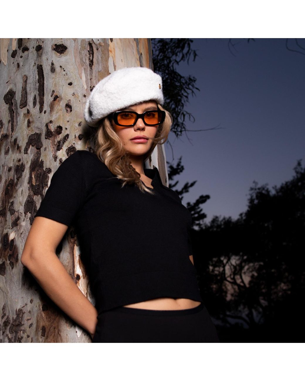 Sibi Hats White Puff Storm