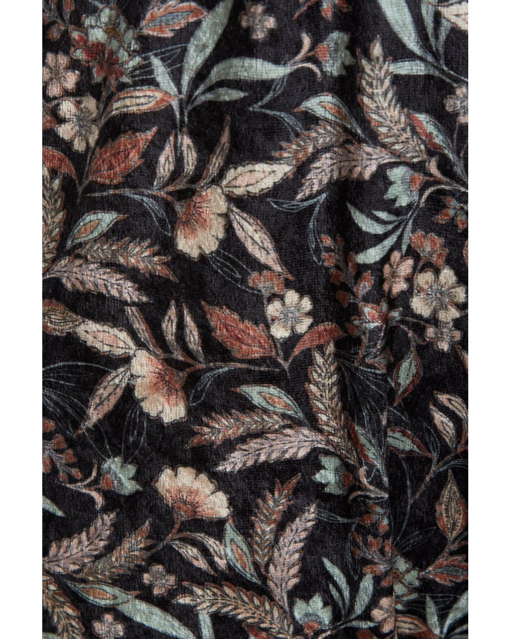 Sarvin Multicolor Floral Velvet Backless Jumpsuit