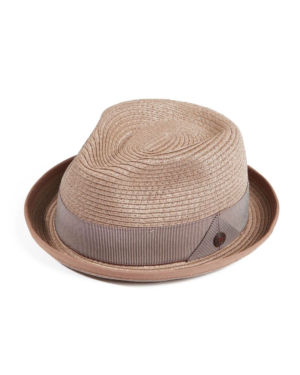 Dasmarca Hats Brown Neutrals Dasmarca Andy Mocha Short Brim Trilby Hat for men