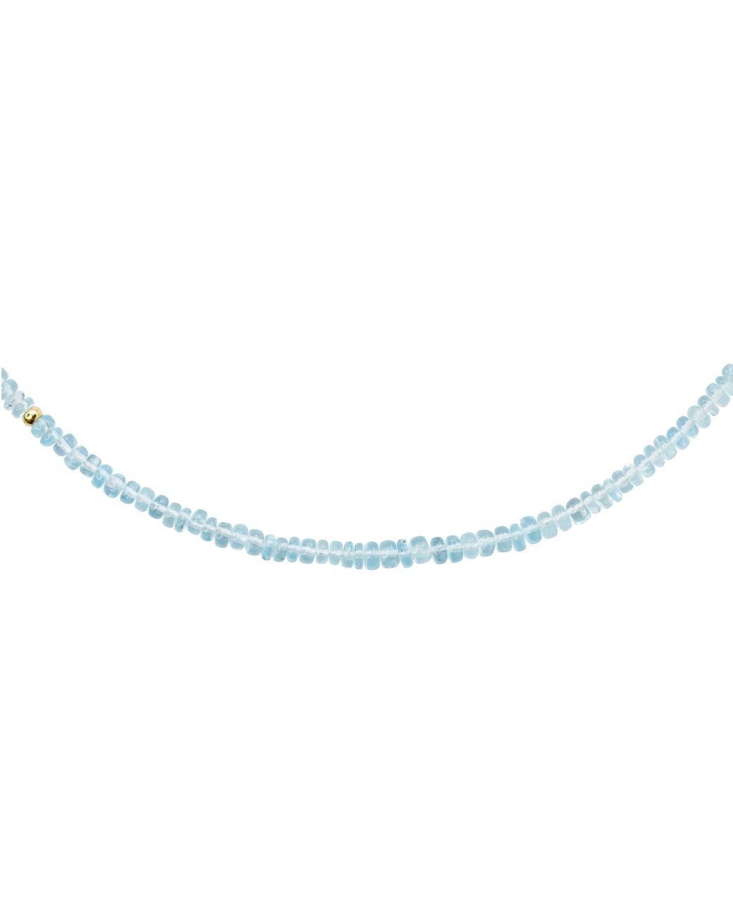 Bombyx House Metallic Birthstone March Aquamarine Bead Necklace