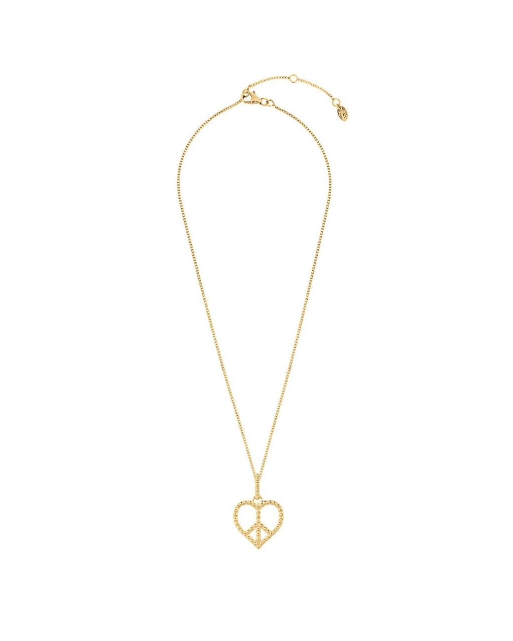 Charlotte's Web Jewellery Metallic Peace Heart Pendant Necklace