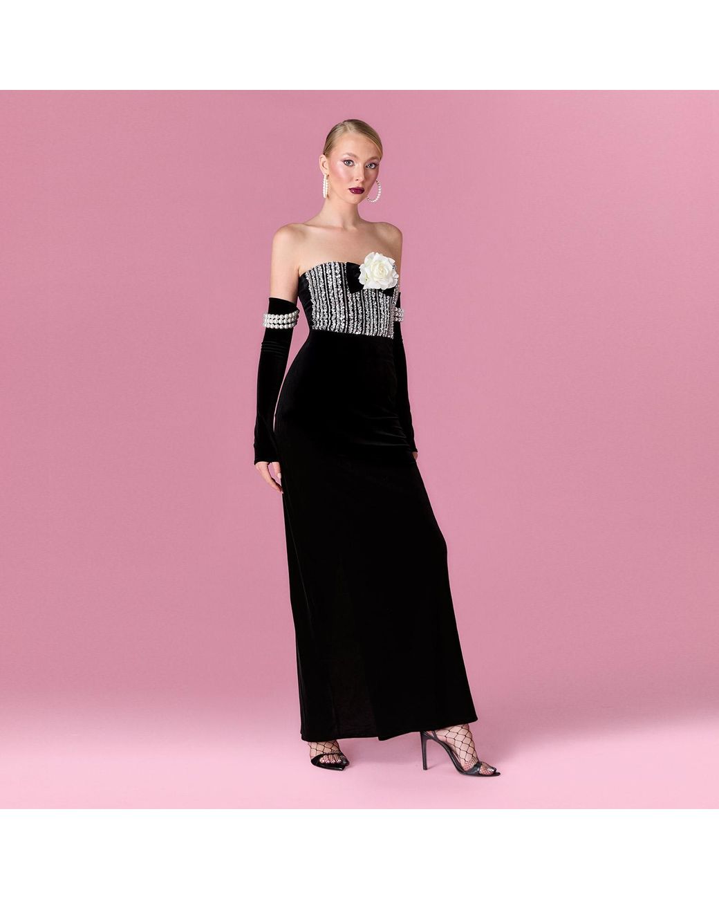 Nur Karaata Black Isadora Dress