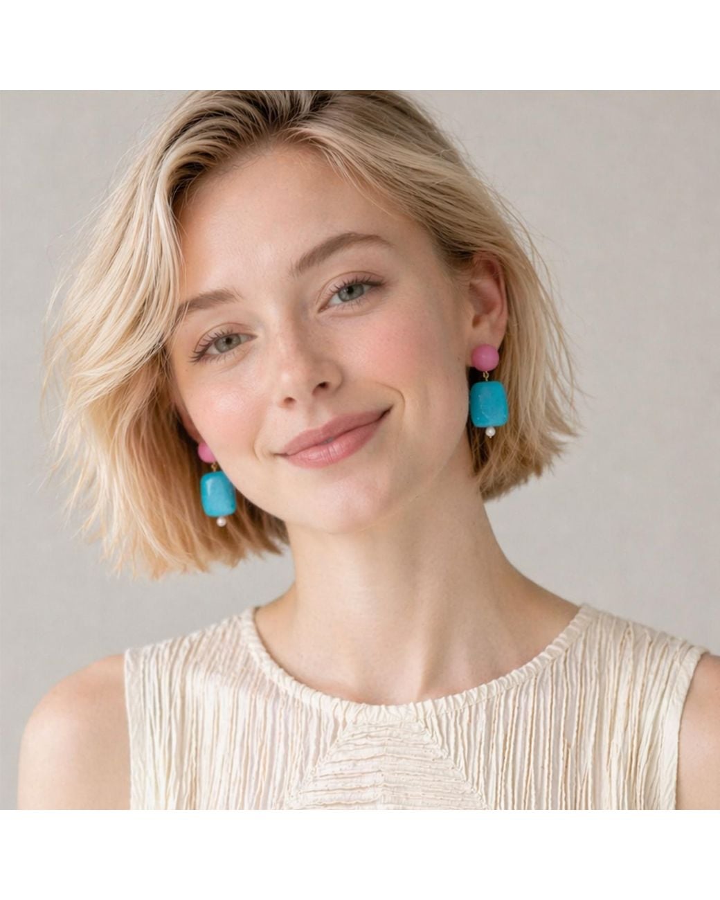 Malolo Jewelry Blue Origami Earrings Soda