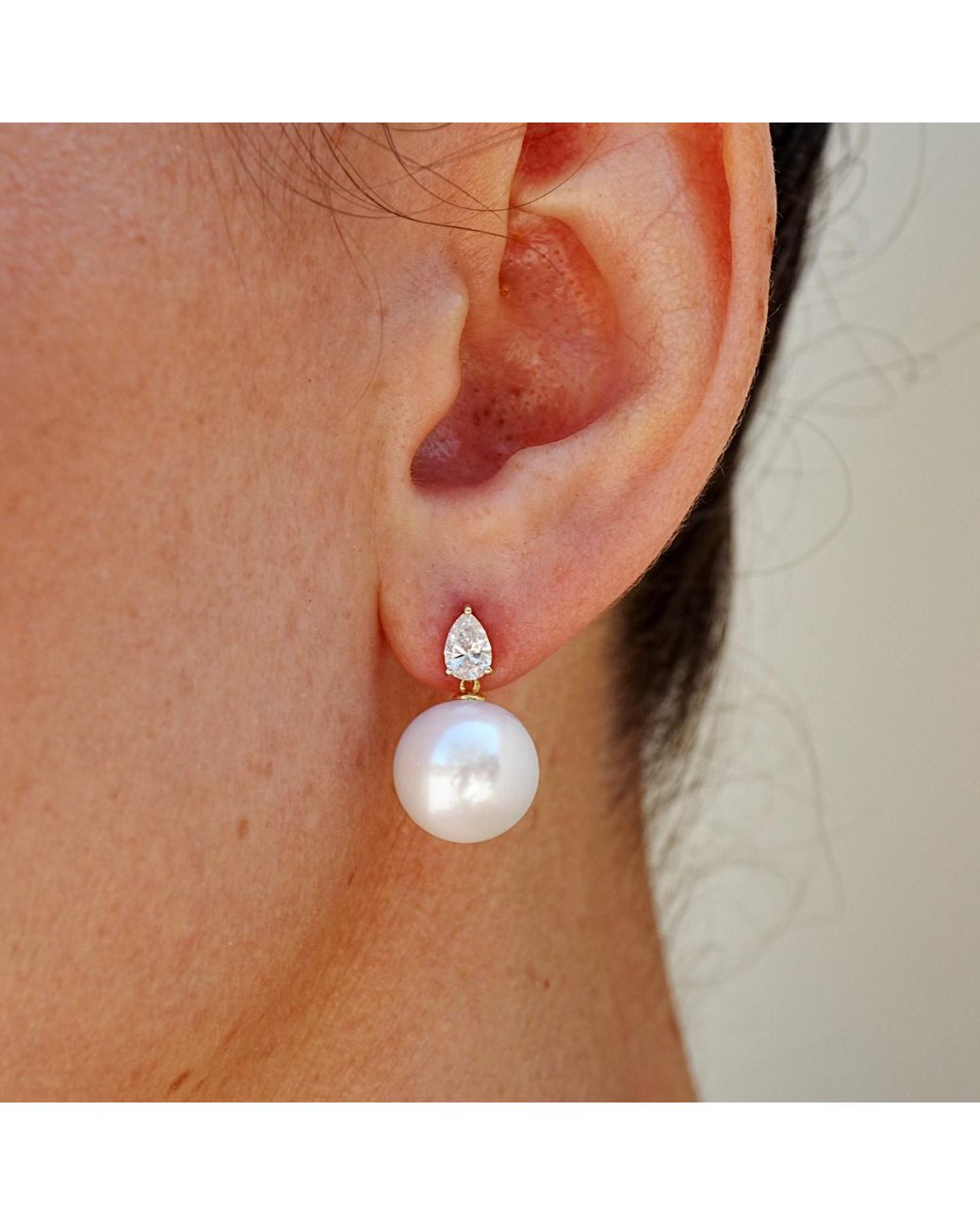 Kai Fine Jewelry Multicolor Solid Lab Grown Diamond & Round Pearl Venus Tears Convertible Drop Earrings