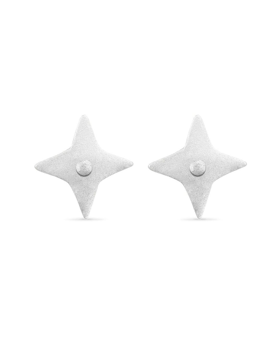 7879 White 925 Mini Star Stud Earrings