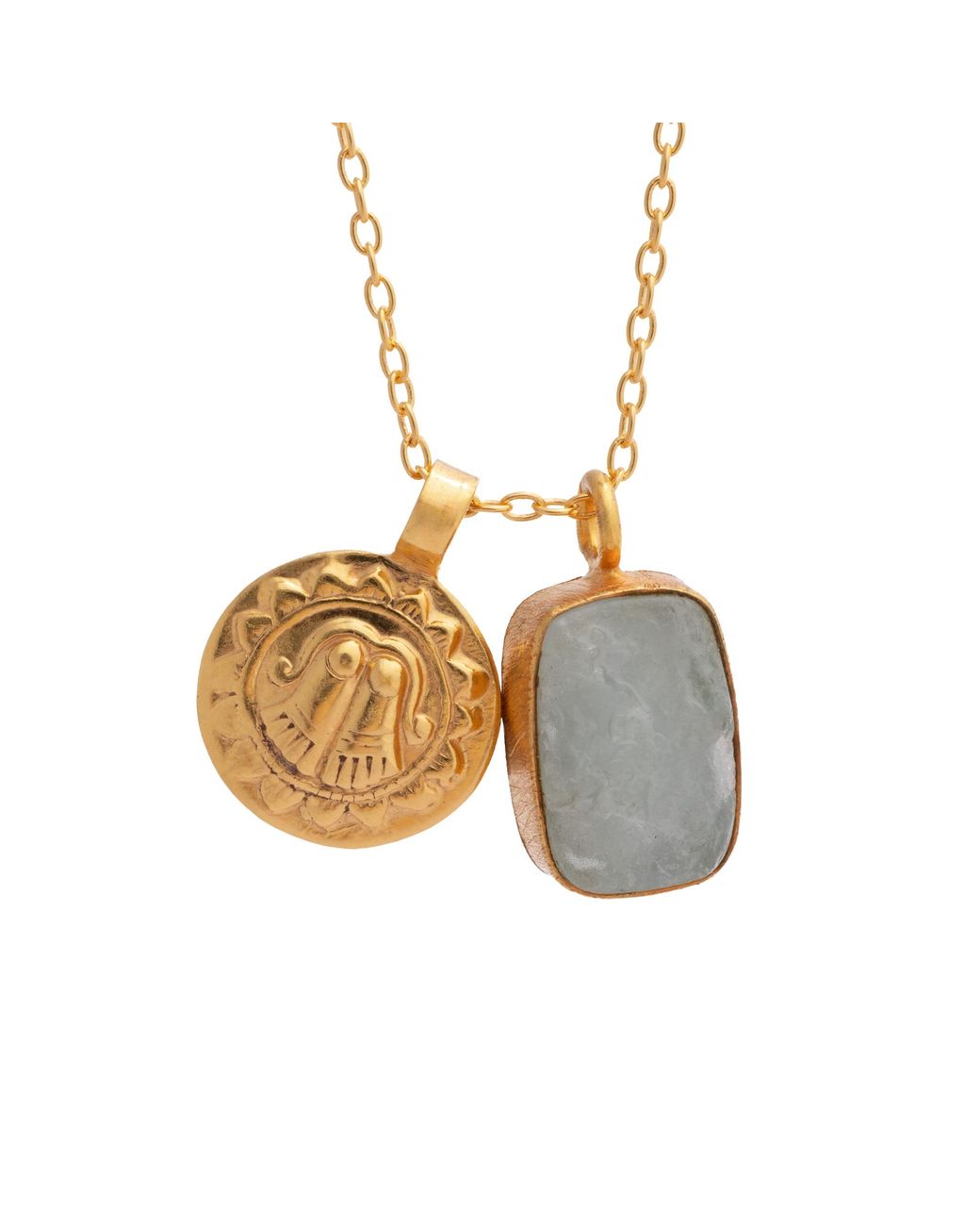 Goddess Charms Metallic Goddess Of Protection Charm Necklace