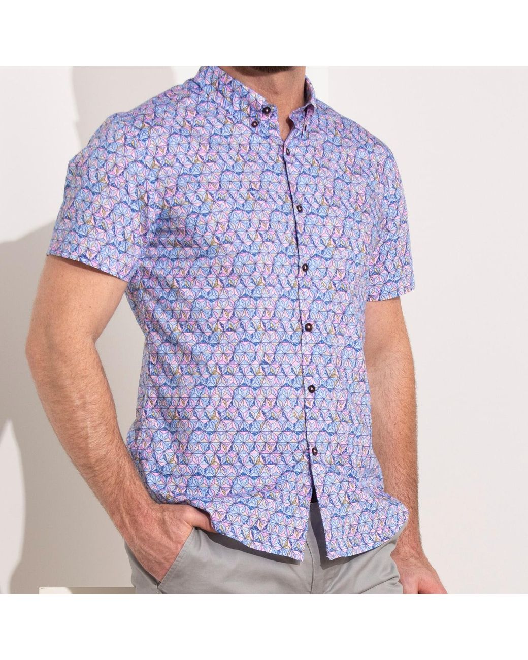Lords of Harlech Blue Tim Harlequin Stars for men