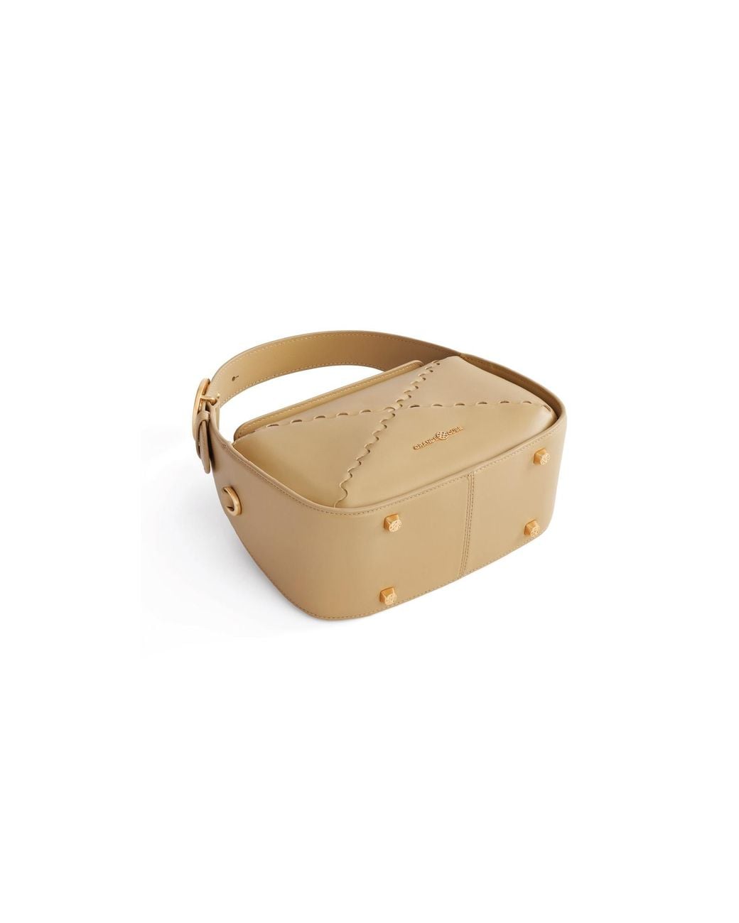 Orange Cube Natural Classic Mosaic Box Bag