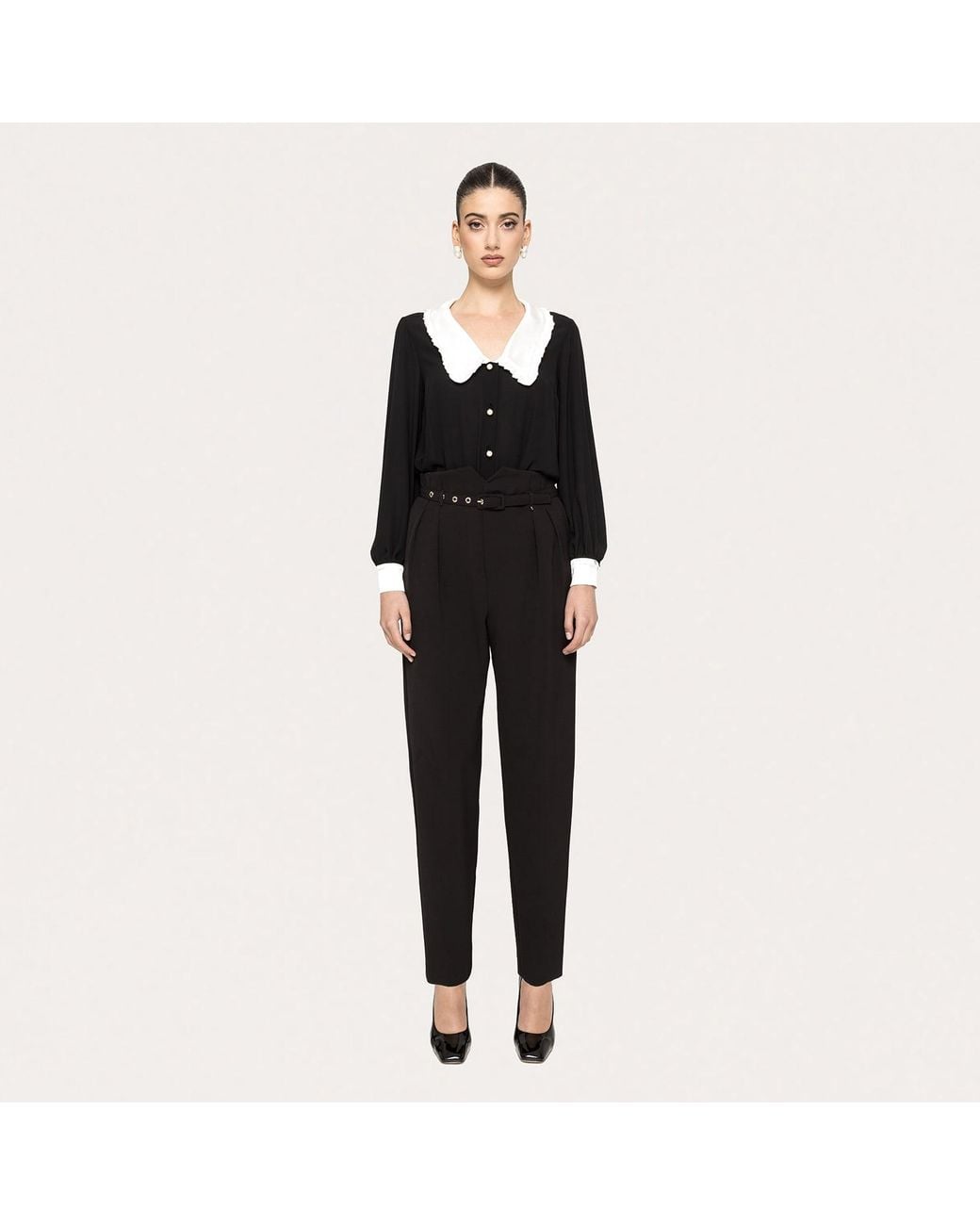 Nissa Black Pearl-Detail Shirt