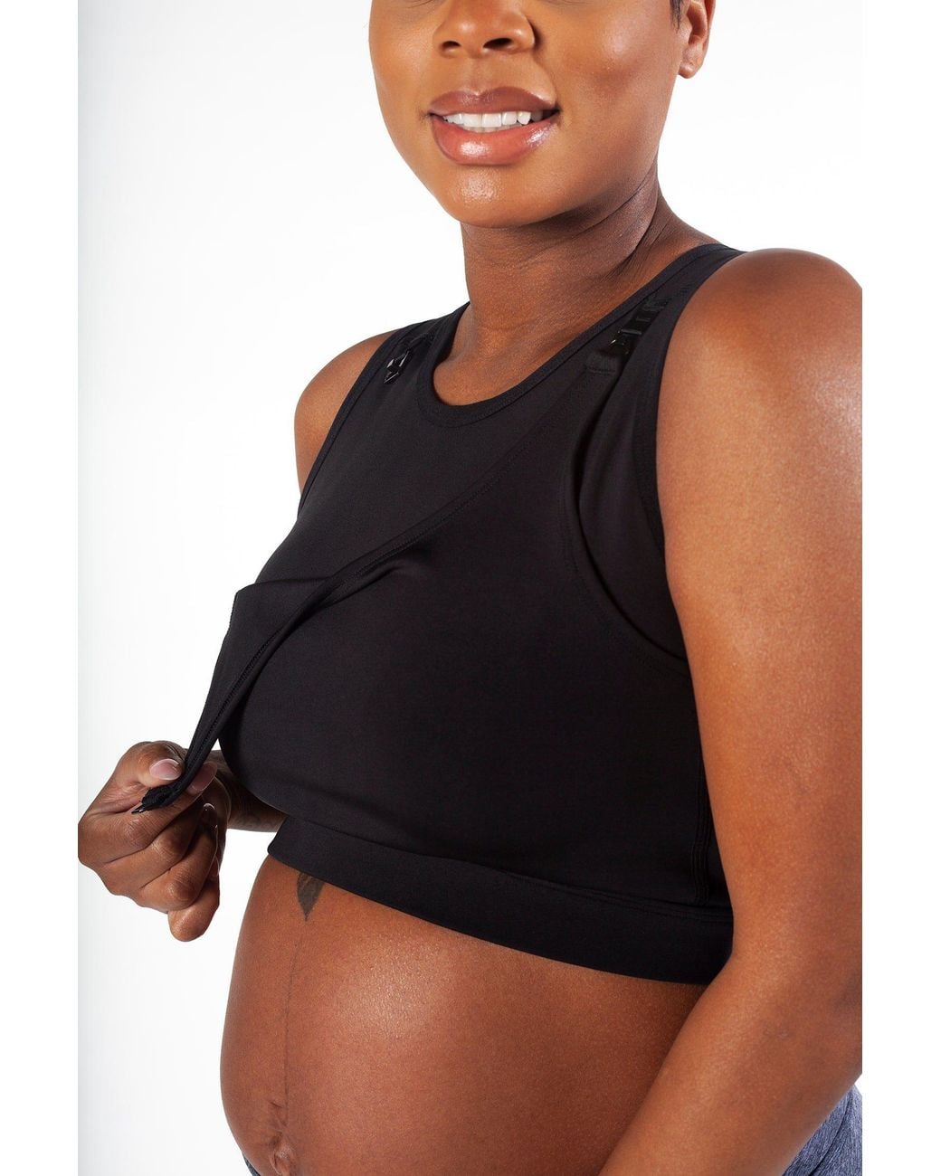 Duofit Maternity Activewear Blue Daily Nursing Sports Bra