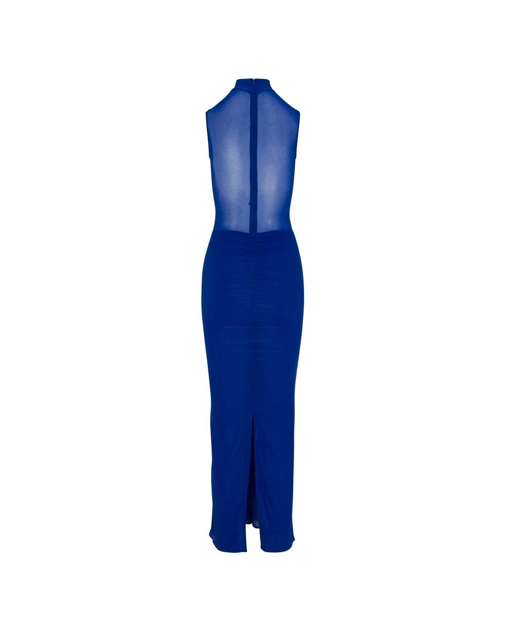 Delfi Collective Sheer Stretch Cobalt Blue Midi Dress