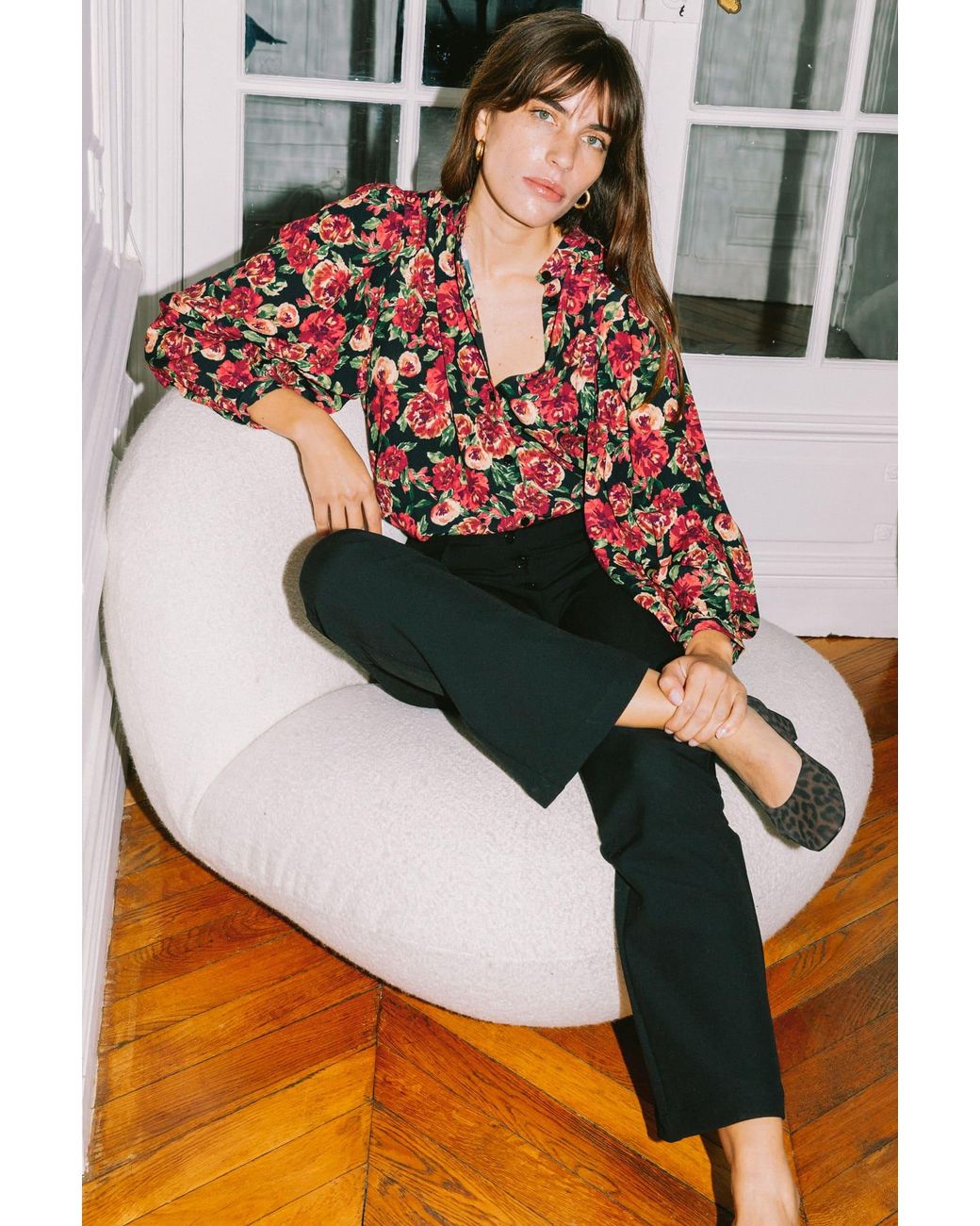AVANI Apparel Red Hortensia Blouse