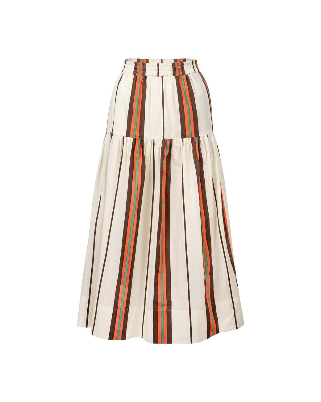 SUNSHINE TIENDA Brown Vintage Stripe Colette Skirt