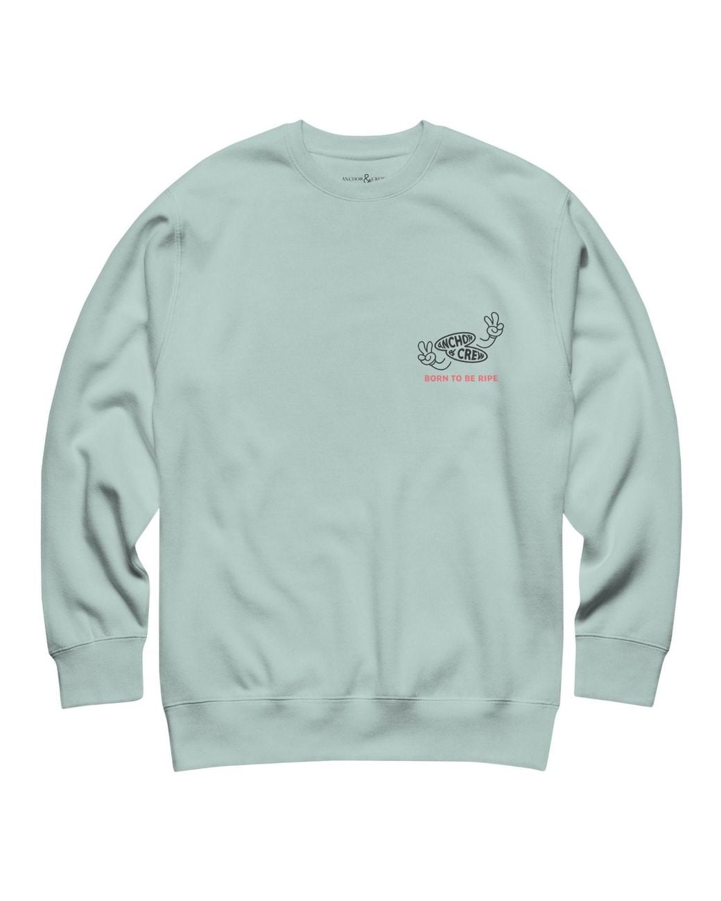 Anchor and Crew Gray Ice Ripe Avocado Dial-A-Local Organic Cotton Sweatshirt for men