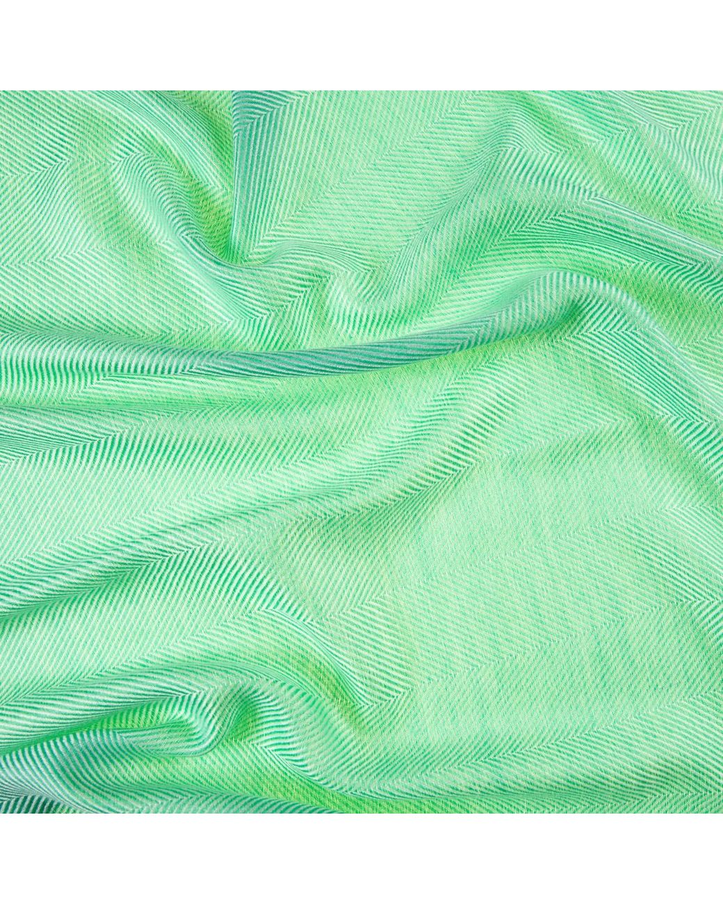Kinalba Green Marquee Spring Herringbone Cashmere & Silk Stole