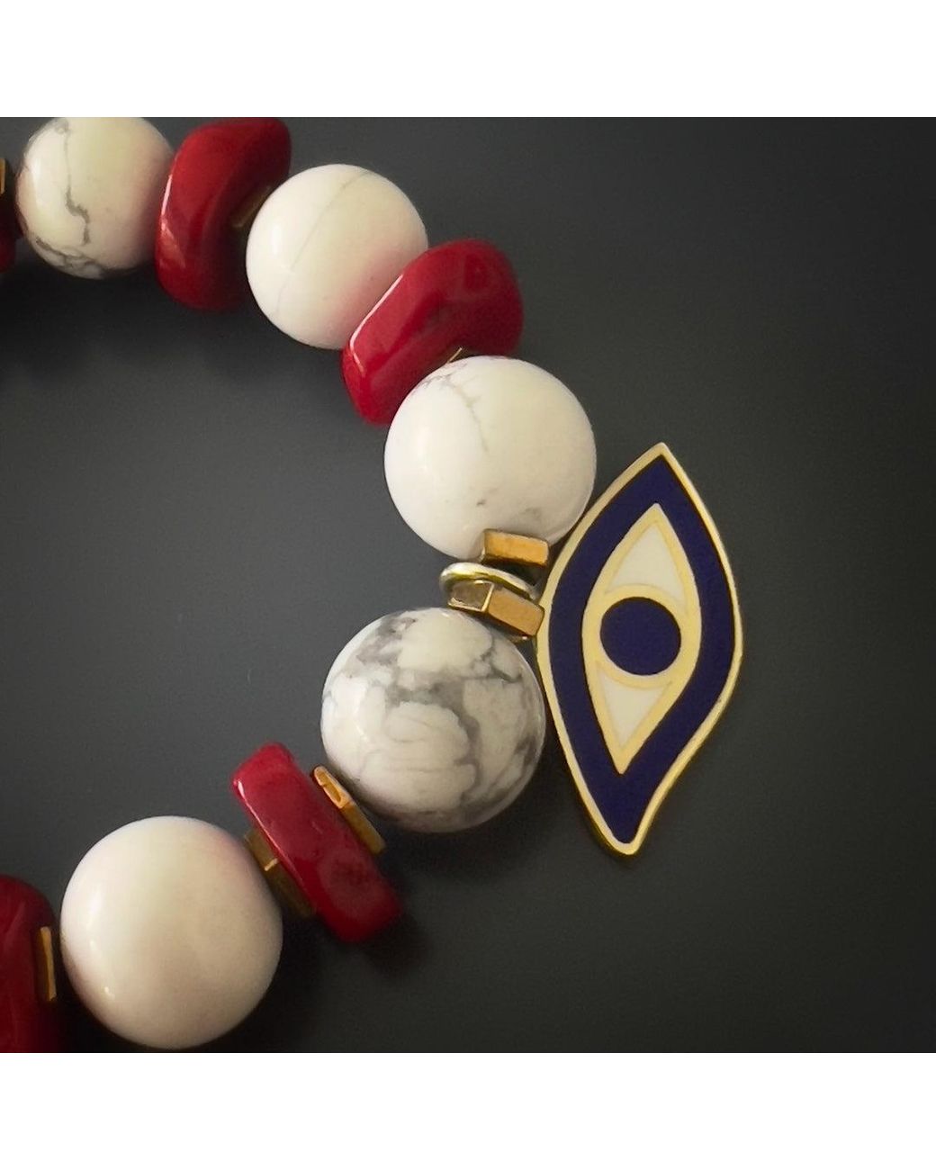 Ebru Jewelry Red Spiritual Beads Evil Eye Bracelet