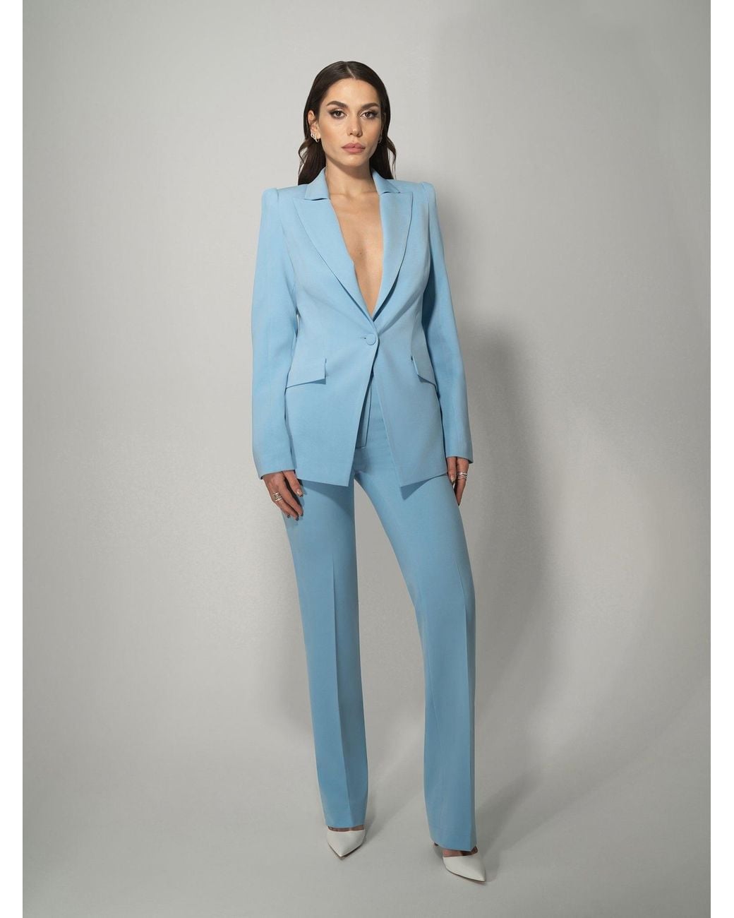 Tia Dorraine Blue Illusion Classic Tailored Suit