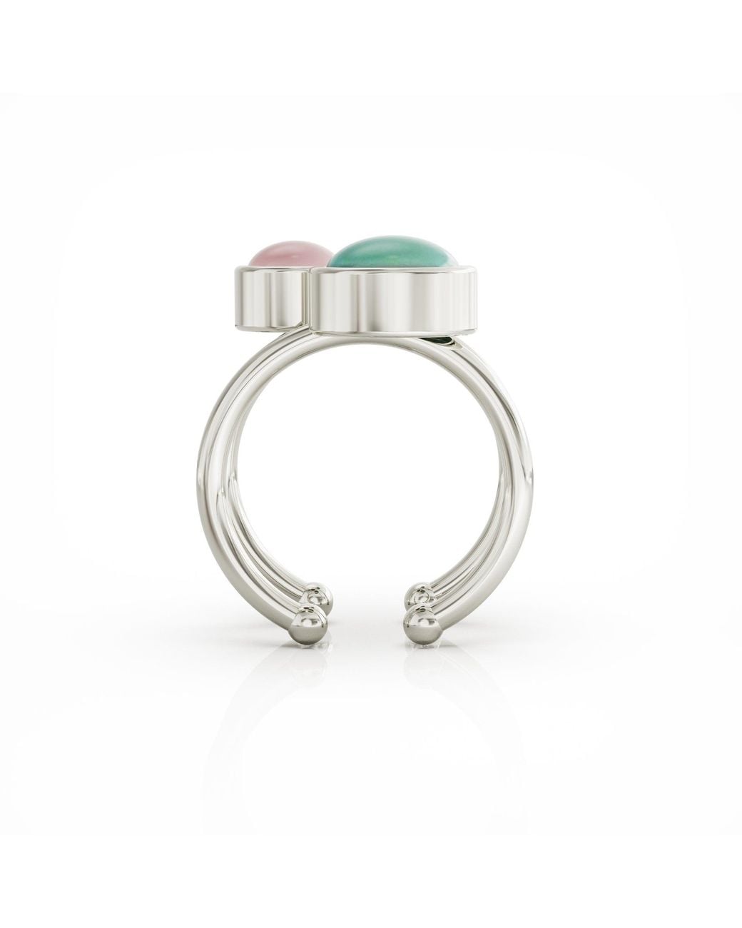 Linda Fiore Metallic Aurora Ring Sterling