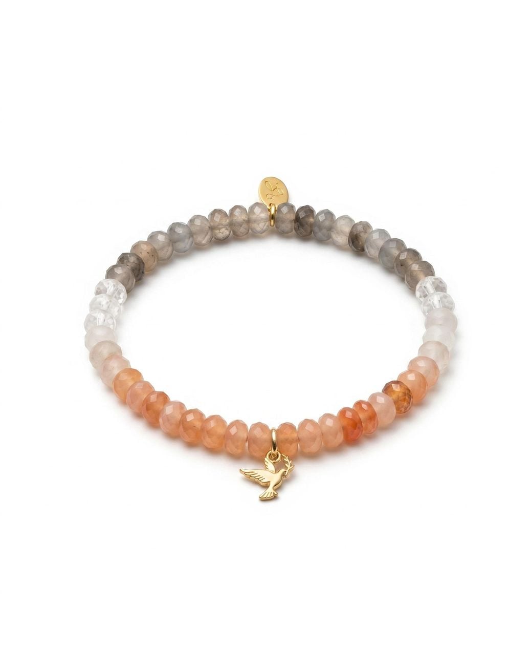With Love Darling Metallic Moonstone Peace Bracelet