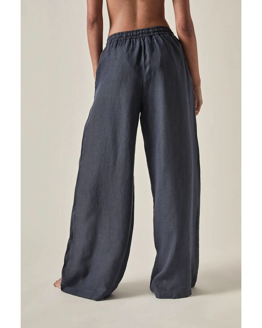 James Lakeland Blue Pure Linen Trousers