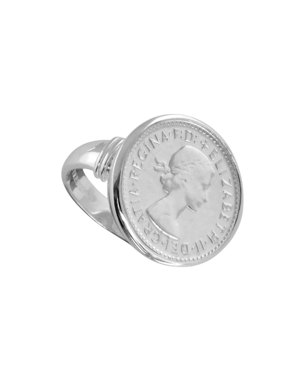 Von Treskow Gray Sixpence Coin Ring