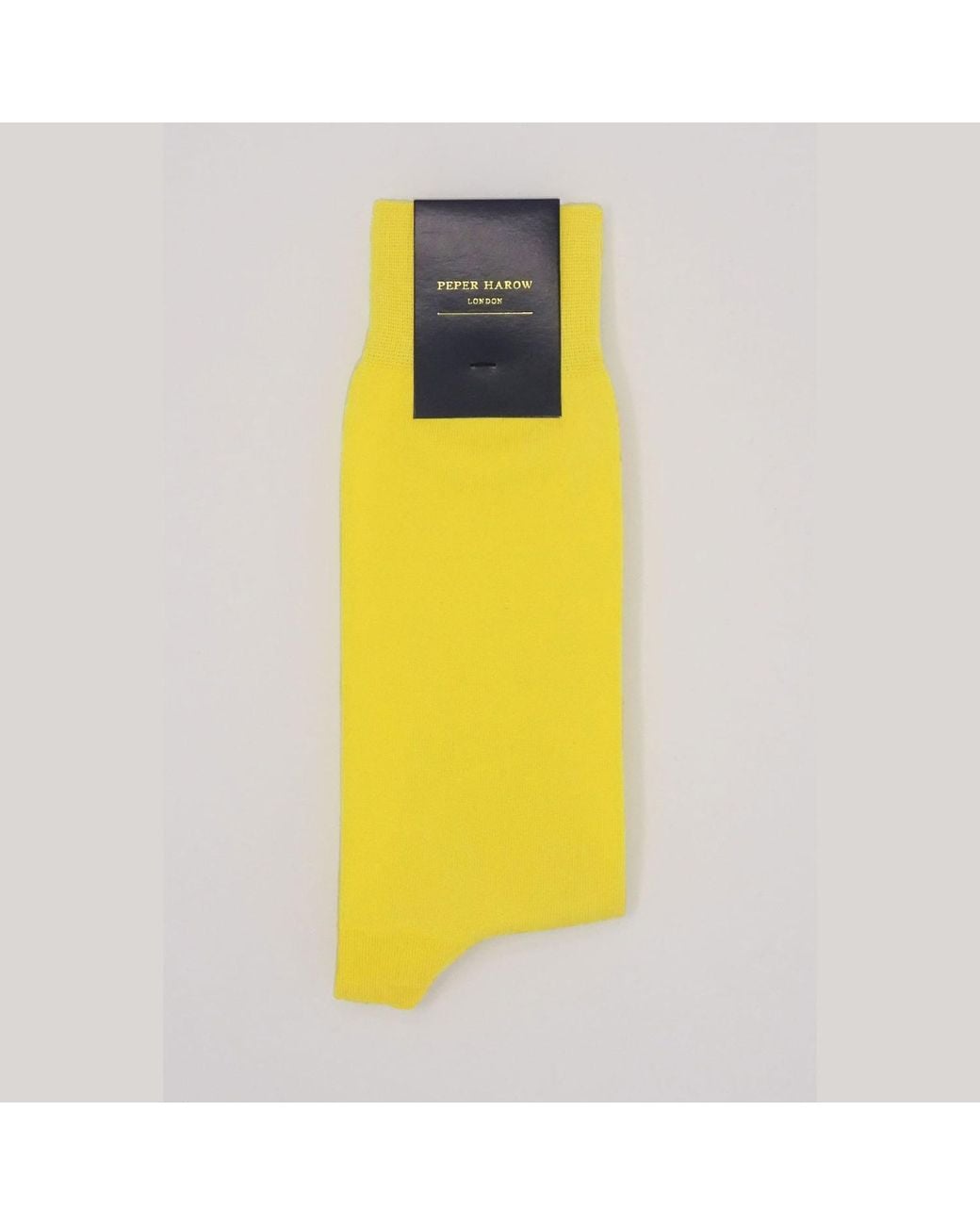 Peper Harow - Made in England Yellow Sunshine Classic Socks for men