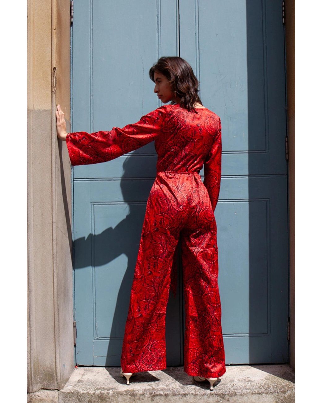 Raishma Red Blake Burgundy Jumpsuit