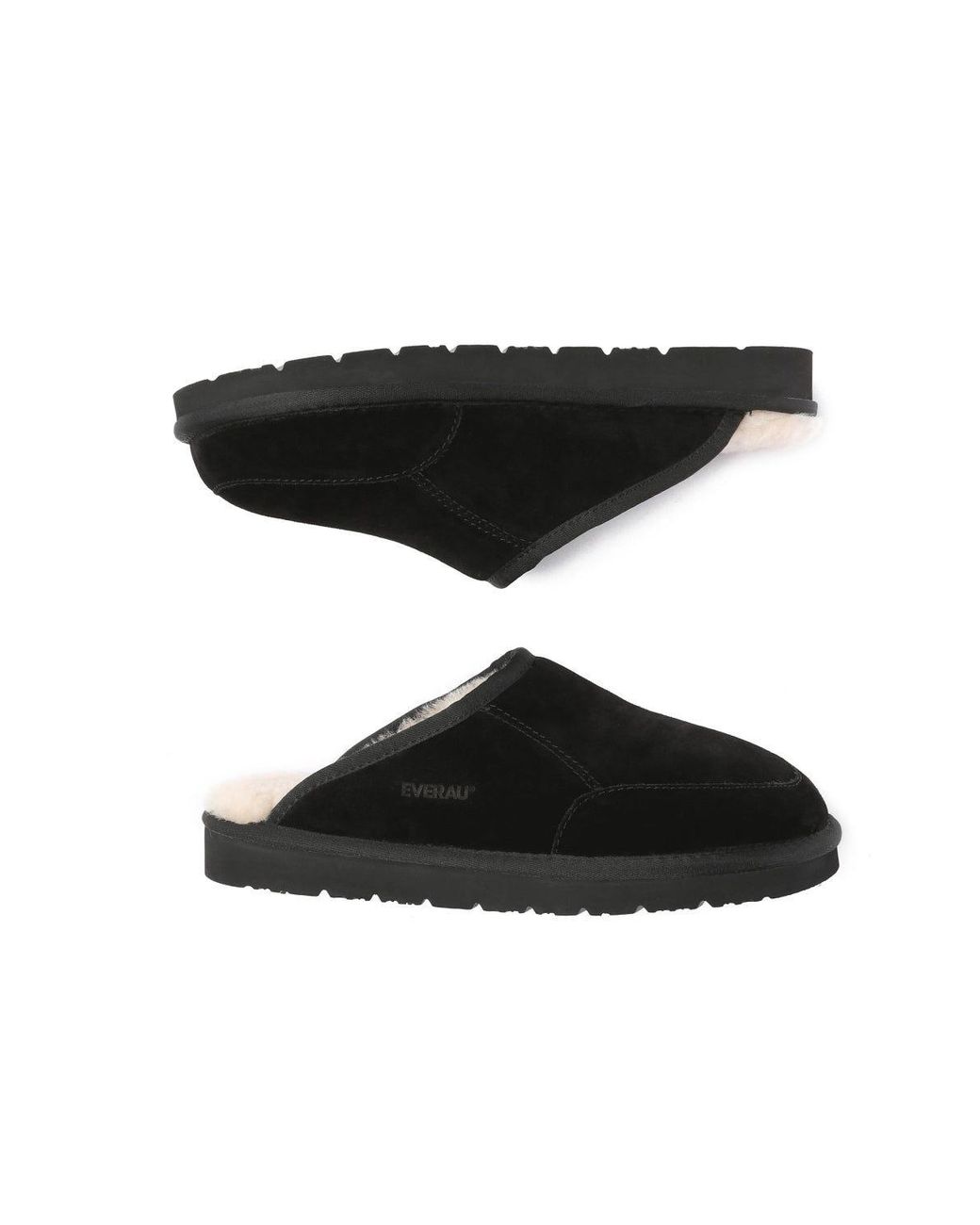EverAu Australia Black Lark Slippers for men