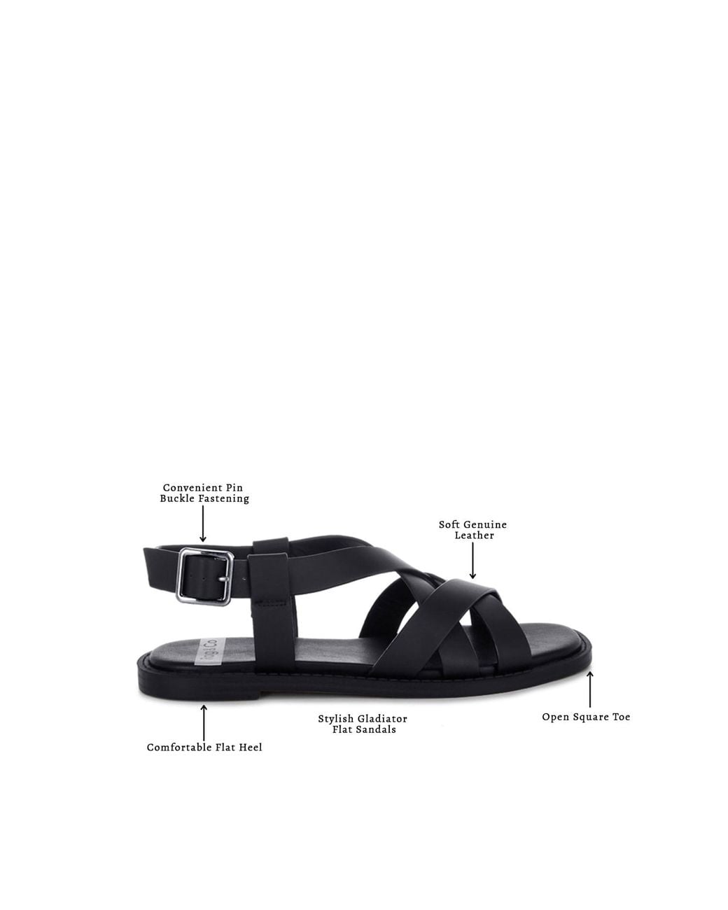Rag & Co Blue Kapaka Real Leather Flat Gladiator Sandals