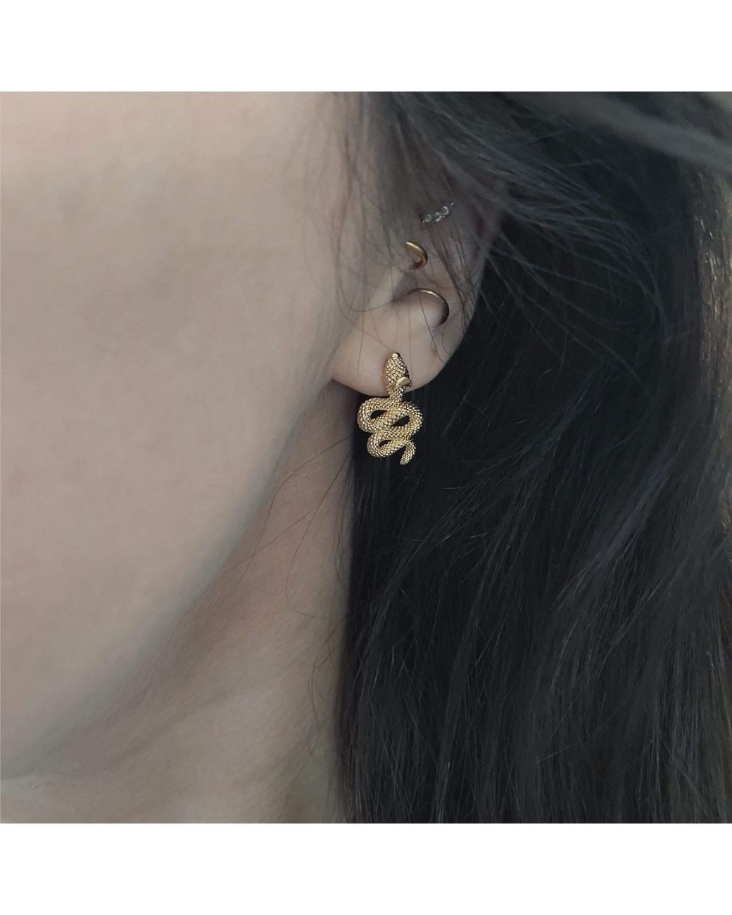 IN CAUDA VENENUM Metallic Manasa Earrings
