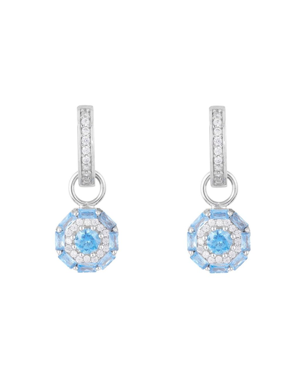 Ballinger Jewellery Blue Something Aquamarine March Birthstone Drop Bridal Earrings
