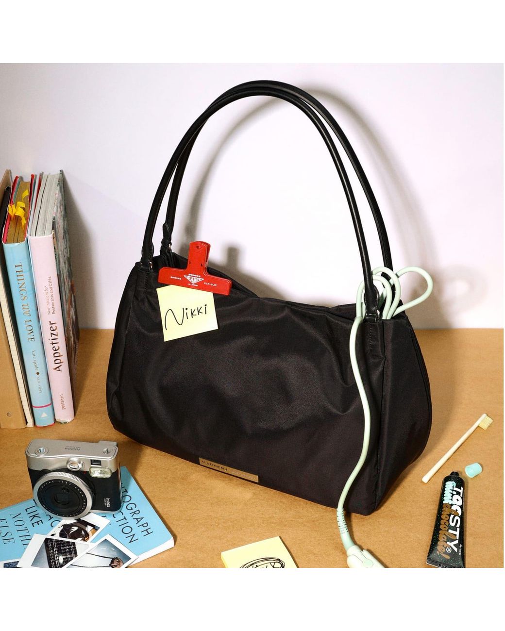 MARHEN.J Black Nikki Nylon Shoulder Bag