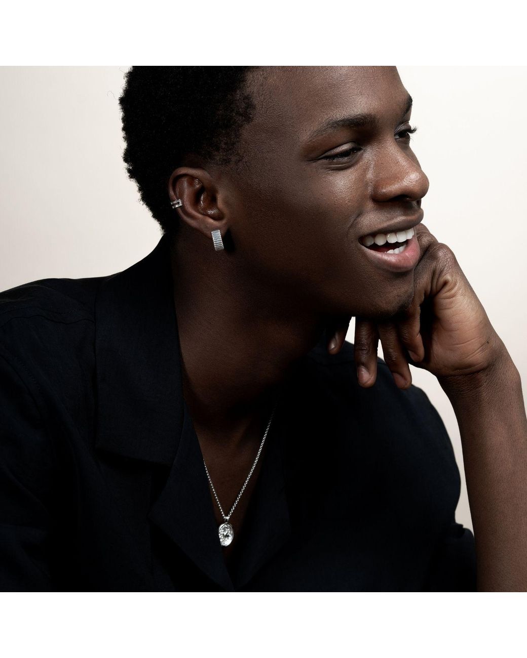 Dower & Hall Metallic Peace Dove Talisman Necklace for men