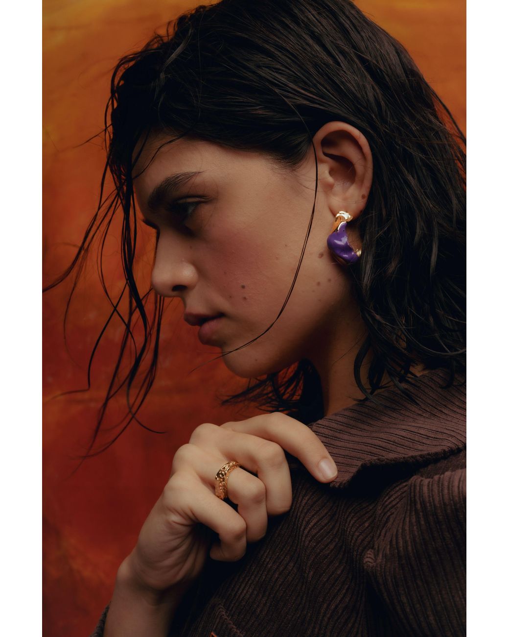 Lavani Jewels White Terrae Hoops