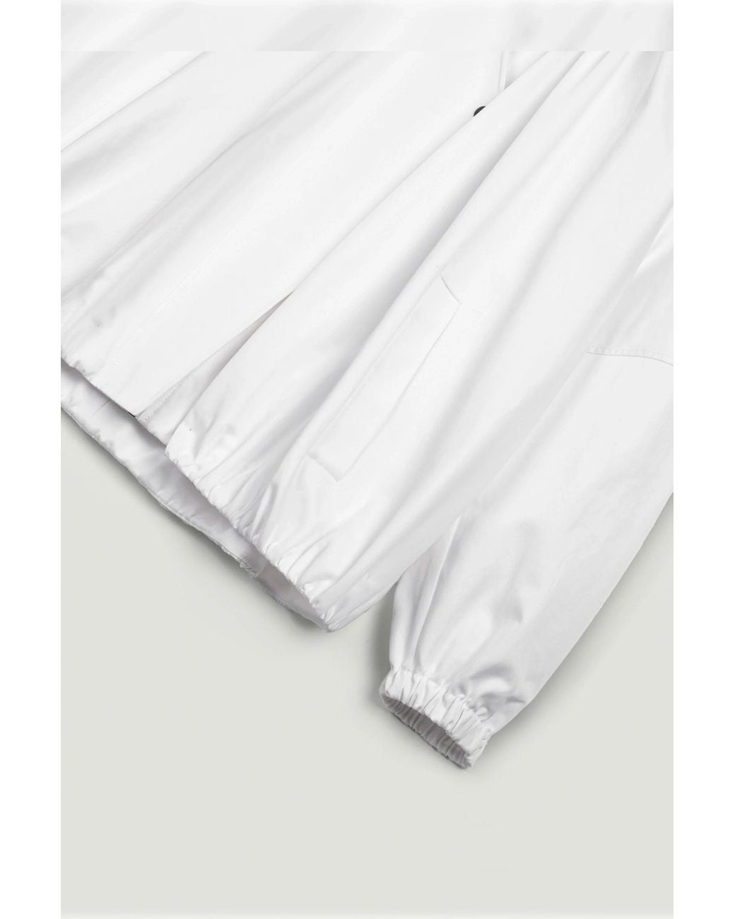 Nocturne White Oversized Zip-Front Jacket