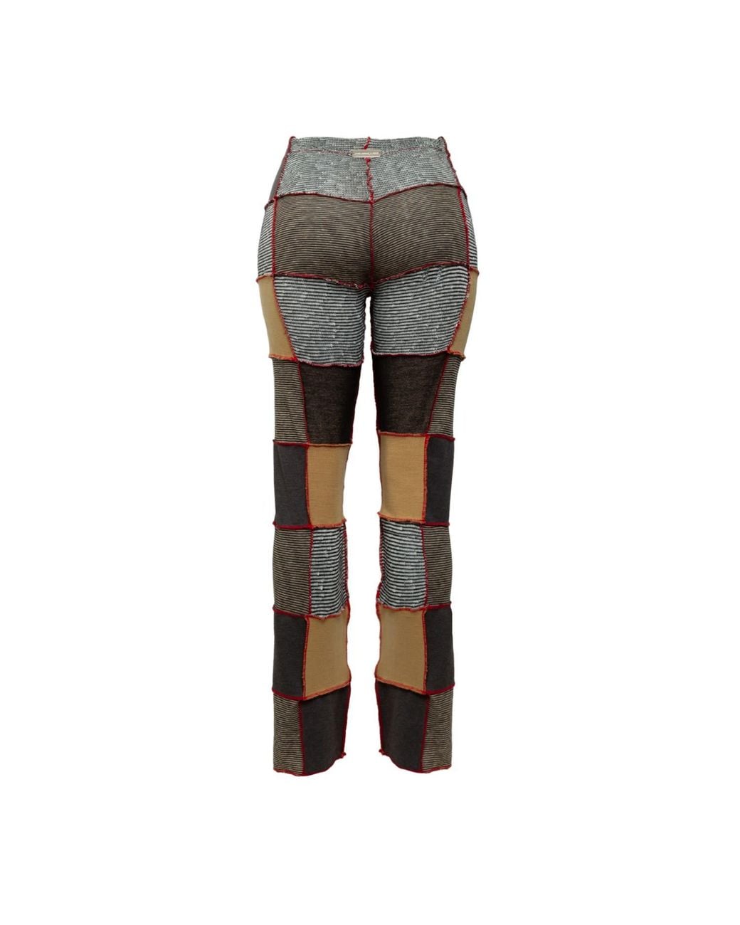Paloma Lira Brown Patchwork Knitwear Upcycled Pants