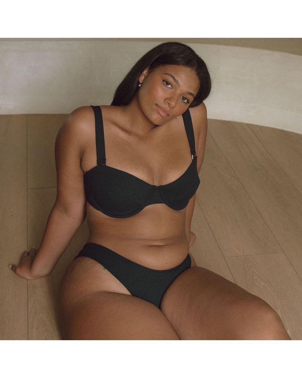 Montce Black Rib Lulu Bikini Bottom