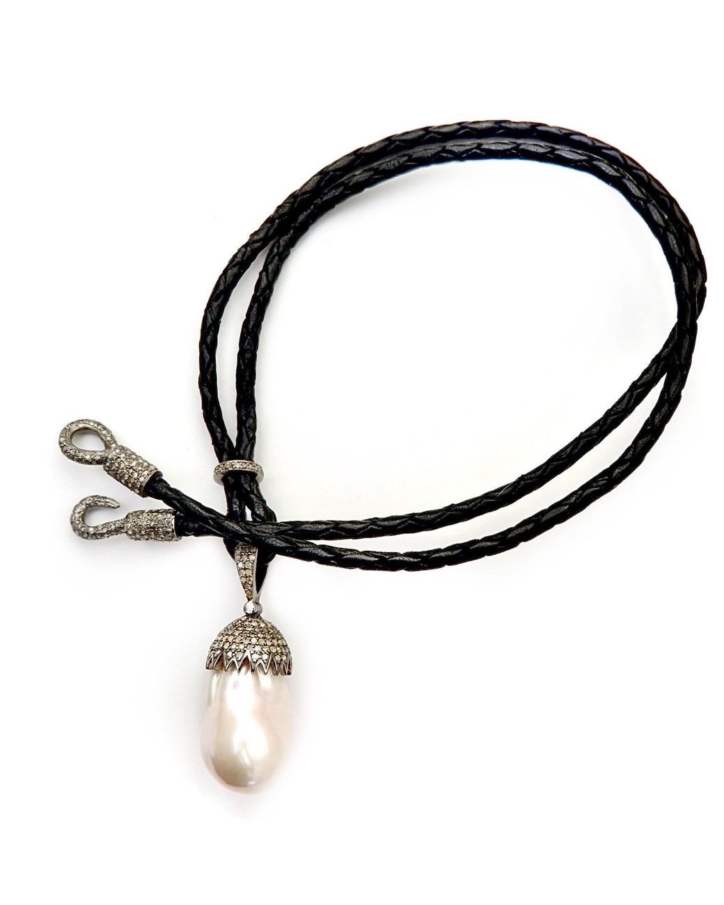 Persia Dona Jewelry Metallic Modern Baroque Pearl Necklace