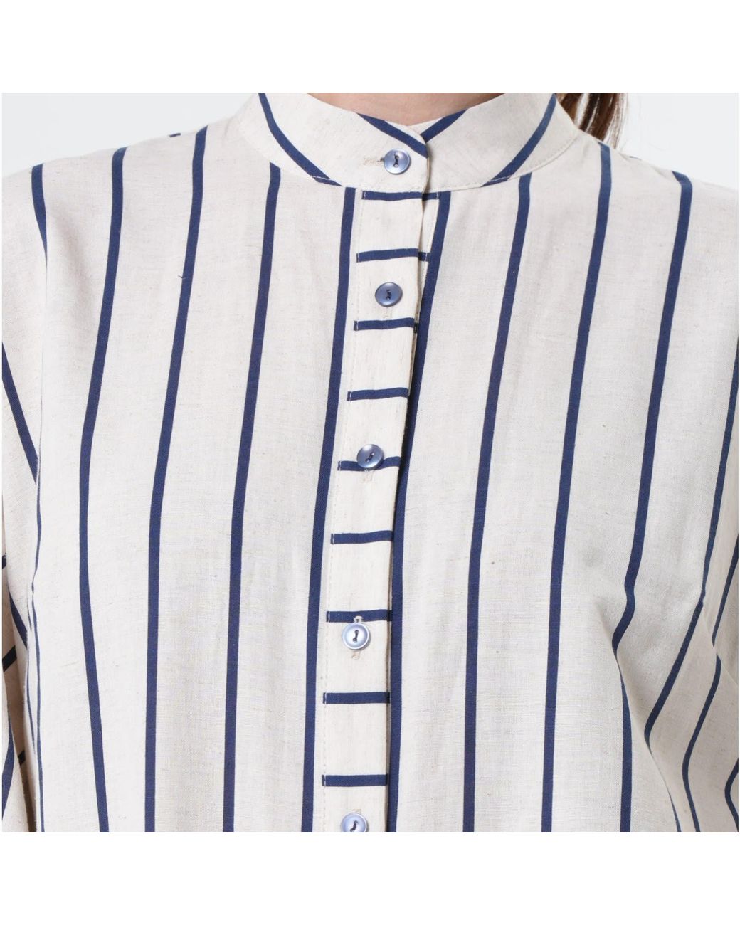 Metamorph White Maxi Jumpsuit Оn Stripes
