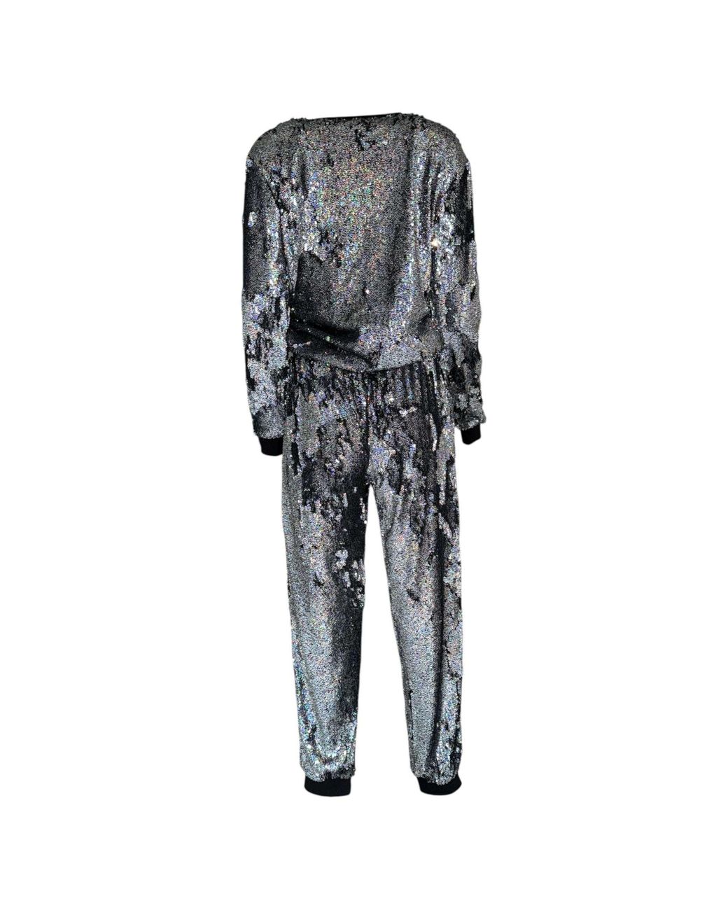 Any Old Iron Black Holographic Glitter Forever Sequin Joggers