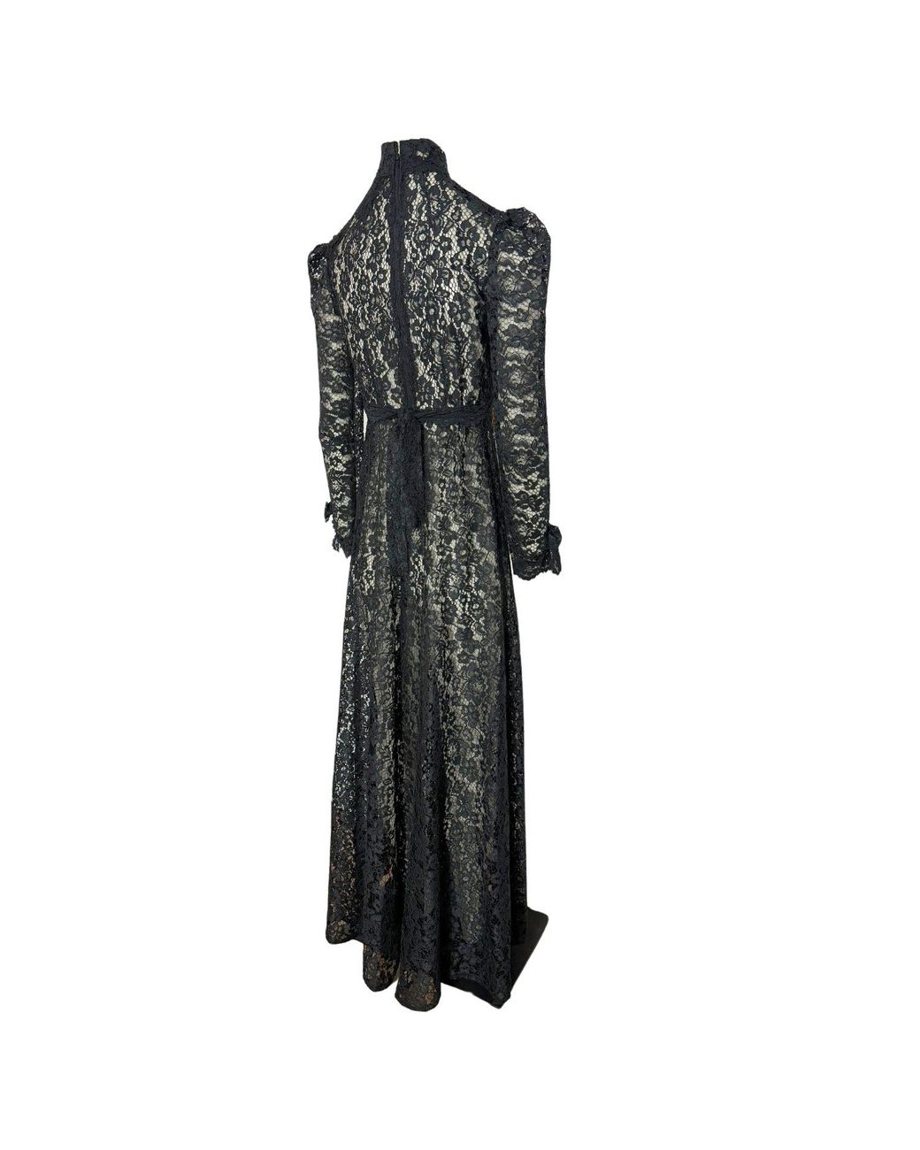 Couture to Your Door Black Gothic Lace Maxi Dress