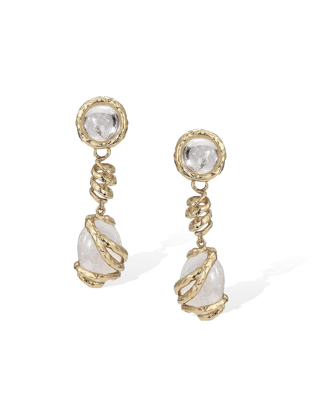 Retro Chic Metallic Neutrals Aeolian Whispers Dangle Earrings