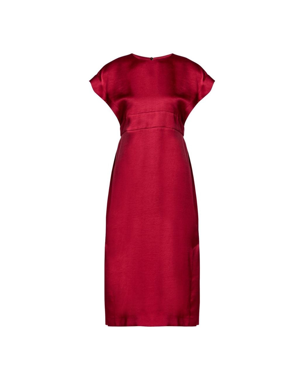 Helen Mcalinden Red Shiv Ruby Satin Dress