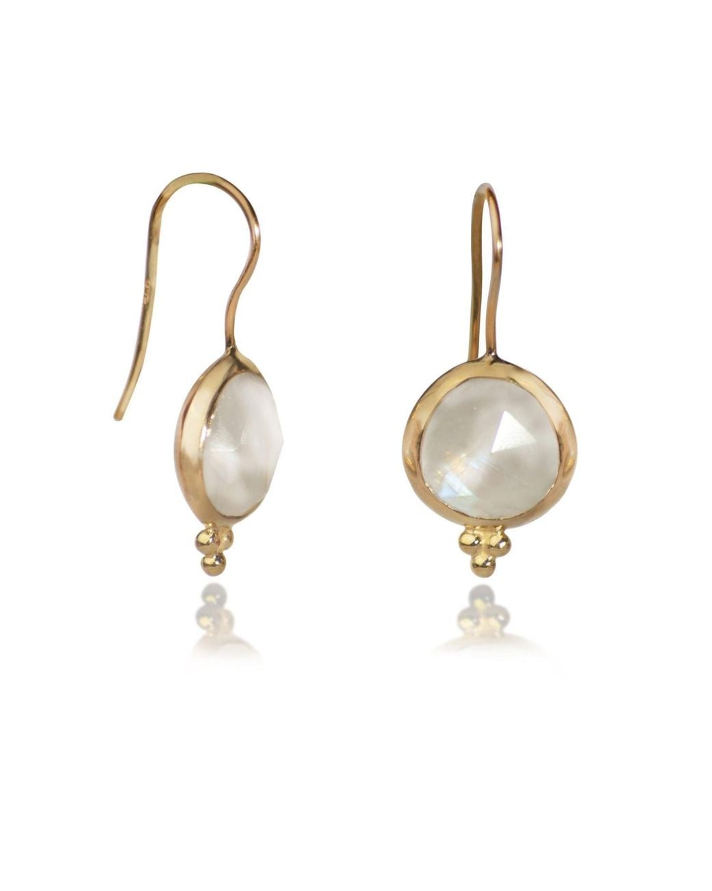 The Jewellery Store London Metallic Moonstone 'You Are Loved' Hook Earrings