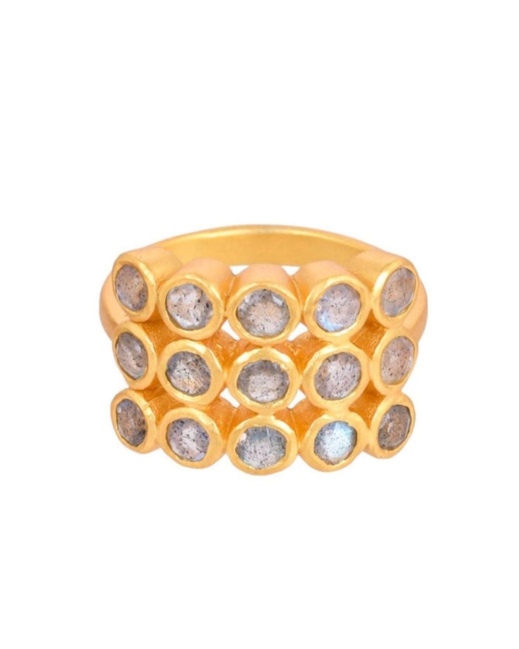 Opium Jewels Metallic Jali Tier Cocktail Ring