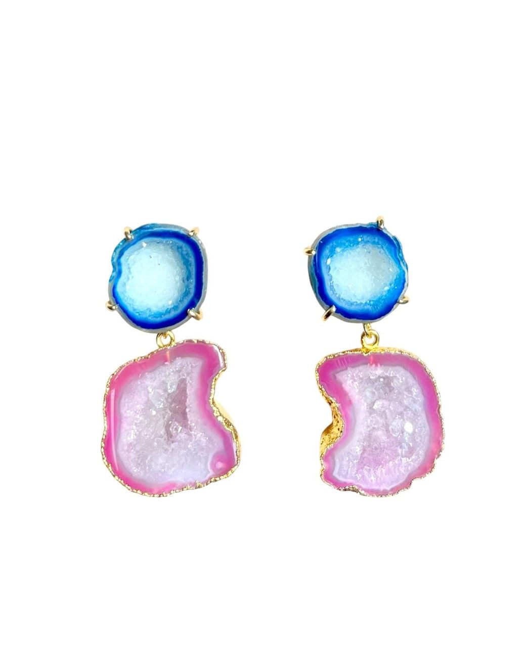 Magpie Rose Blue Drop Earrings