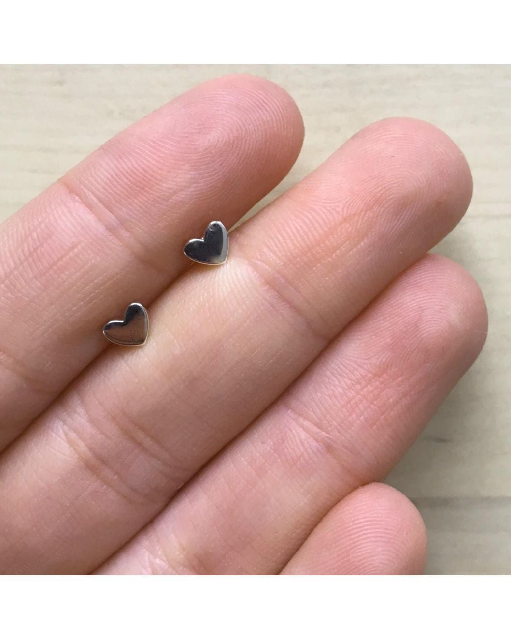 Lime Tree Design Black Mini Heart Stud Earrings