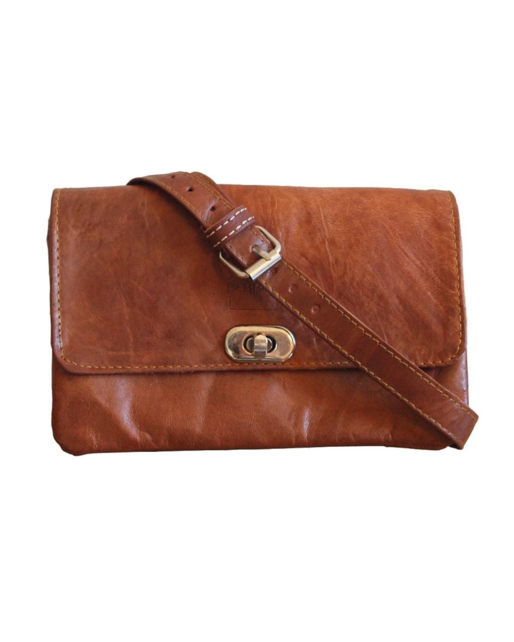 Berber Leather Brown Neutrals The Kenitra Soft Cross-Body Bag