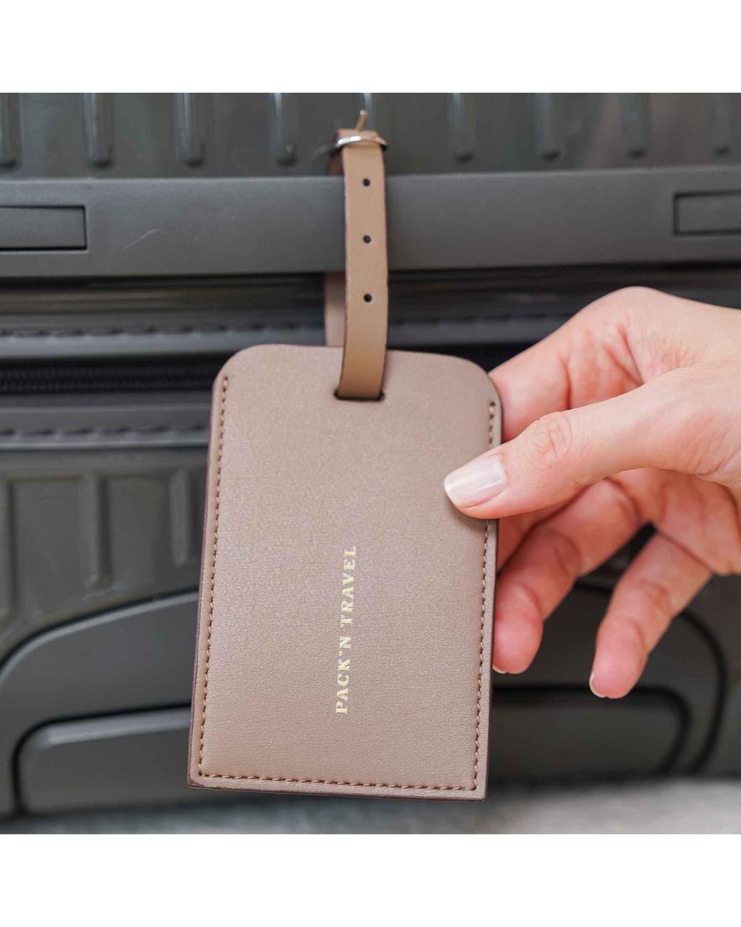 Pack'n Travel Brown Neutrals Luggage Tag
