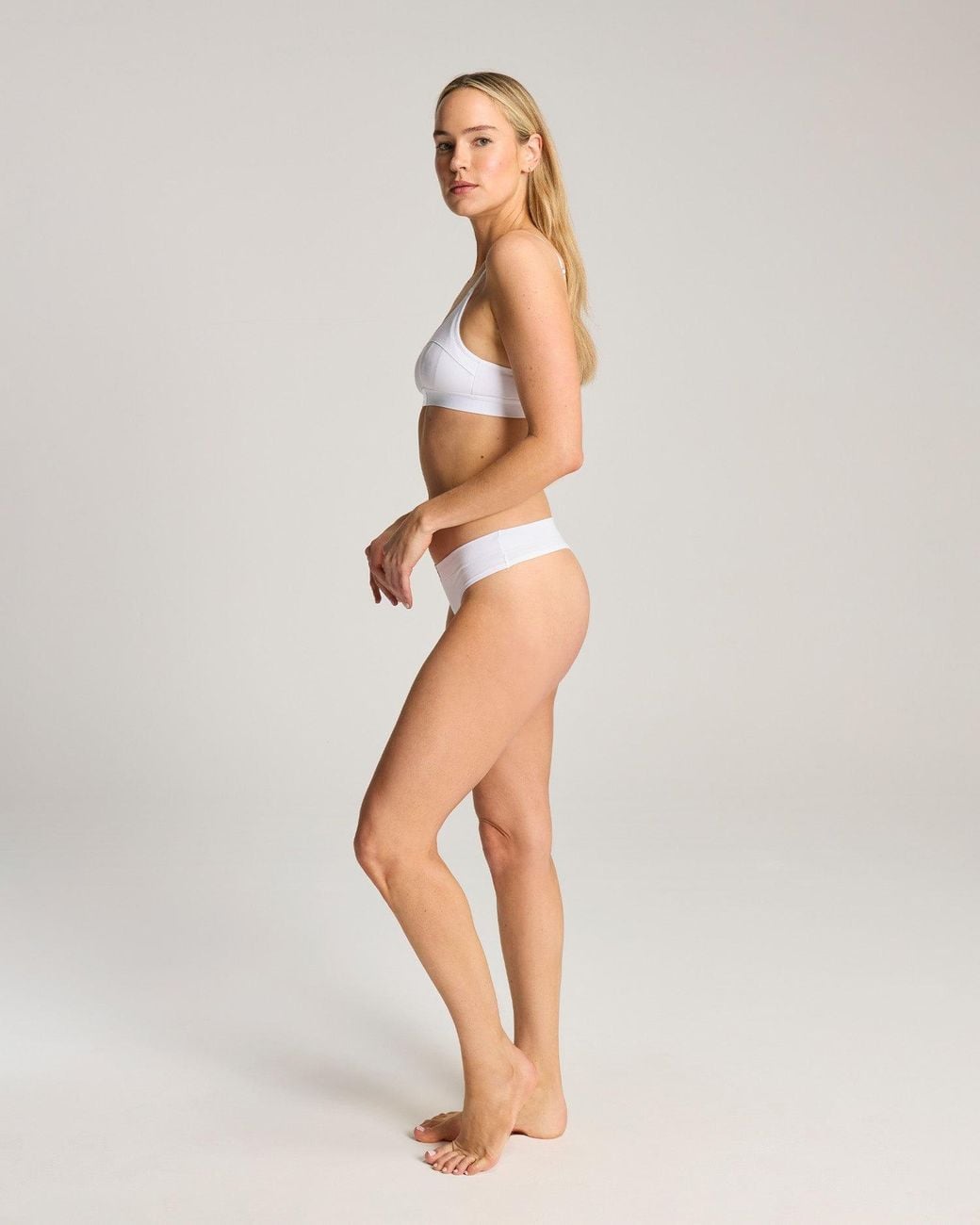 Nudea White Neutrals Cotton Modal Dipped Thong 3 Pack